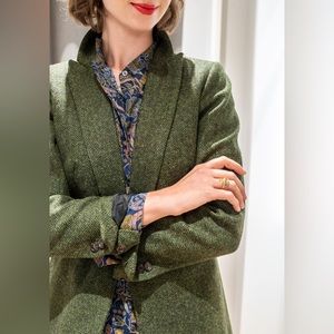 J. Crew Green Blazer wool herringbone 6